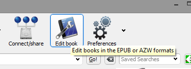 click edit book icon in toolbar