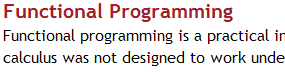 Functional Programming (subheading)