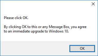 messagebox OK with implicit win 10 upgrade