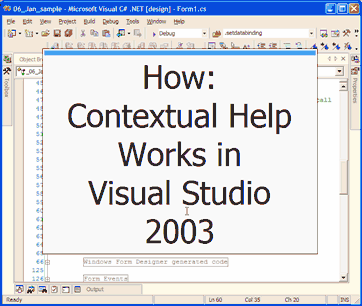 How Contextual Help Works in Visual Studio 2003